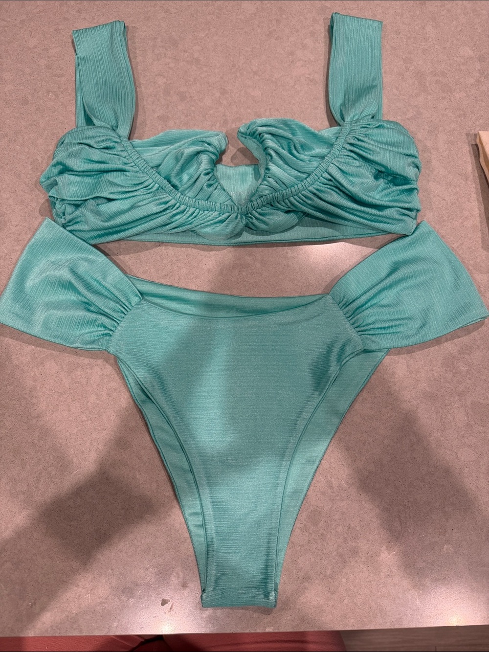 Diving Seas Seafoam bikini top and bottom